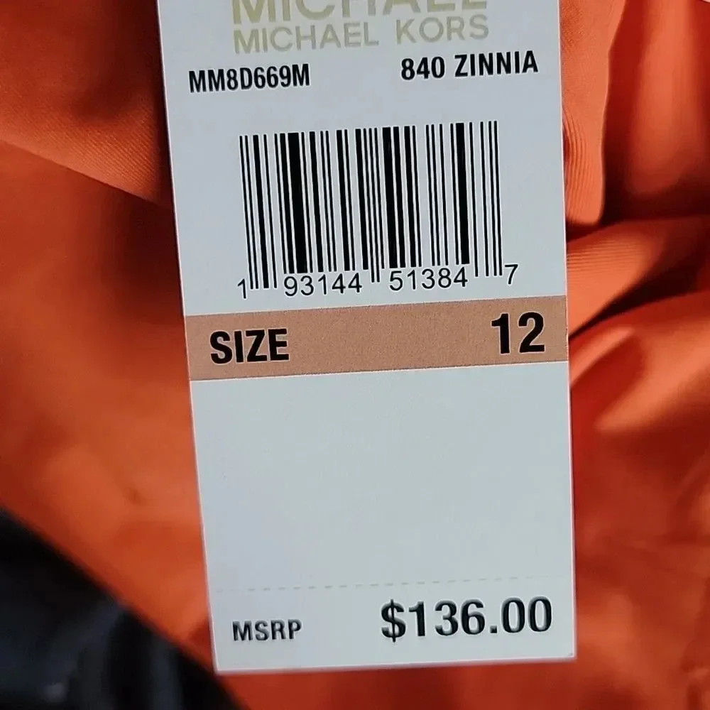 Michael Kors orange women's Grommet One-Shoulder One-Piece Swimsuit size 12